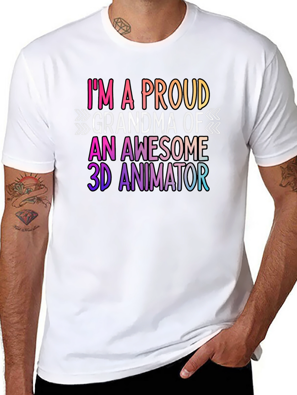 Proud Grandma 3D Animator Graphic Tee