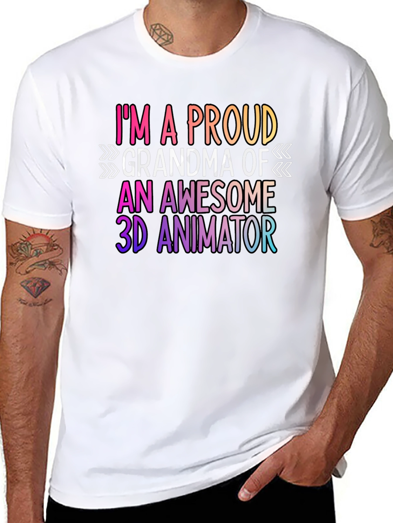 Proud Grandma 3D Animator Graphic Tee