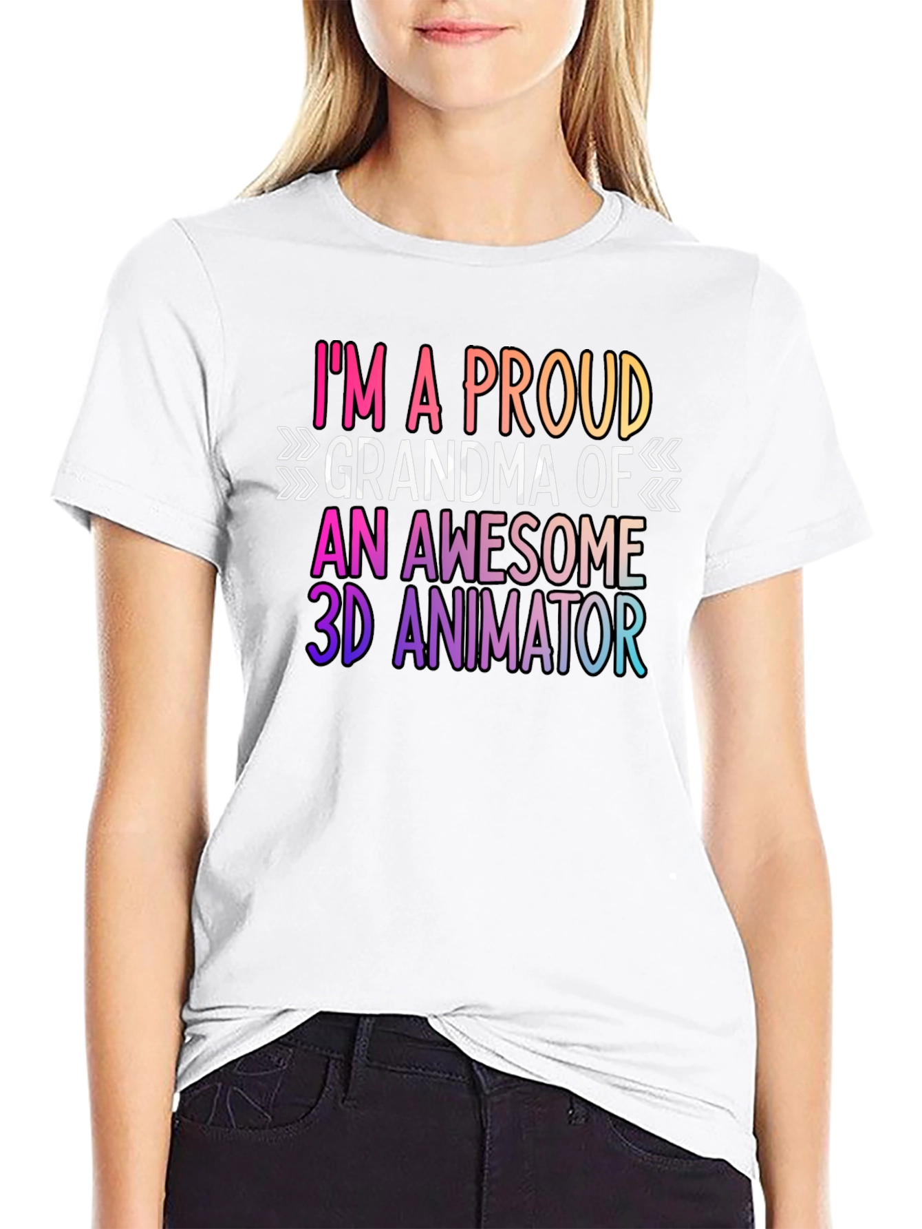 Proud Grandma 3D Animator Graphic Tee