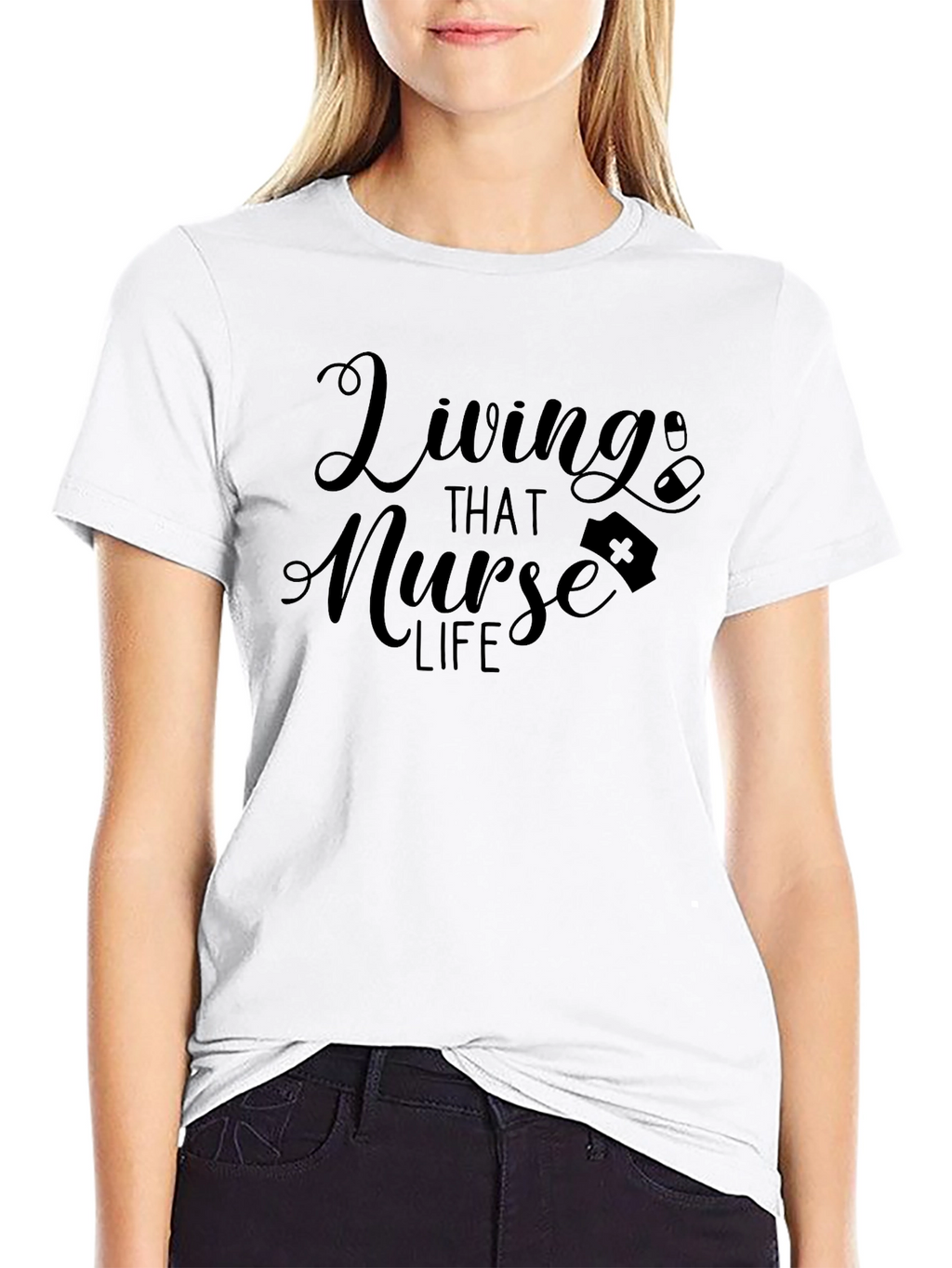 Living That Nurse Life T-Shirt - Black