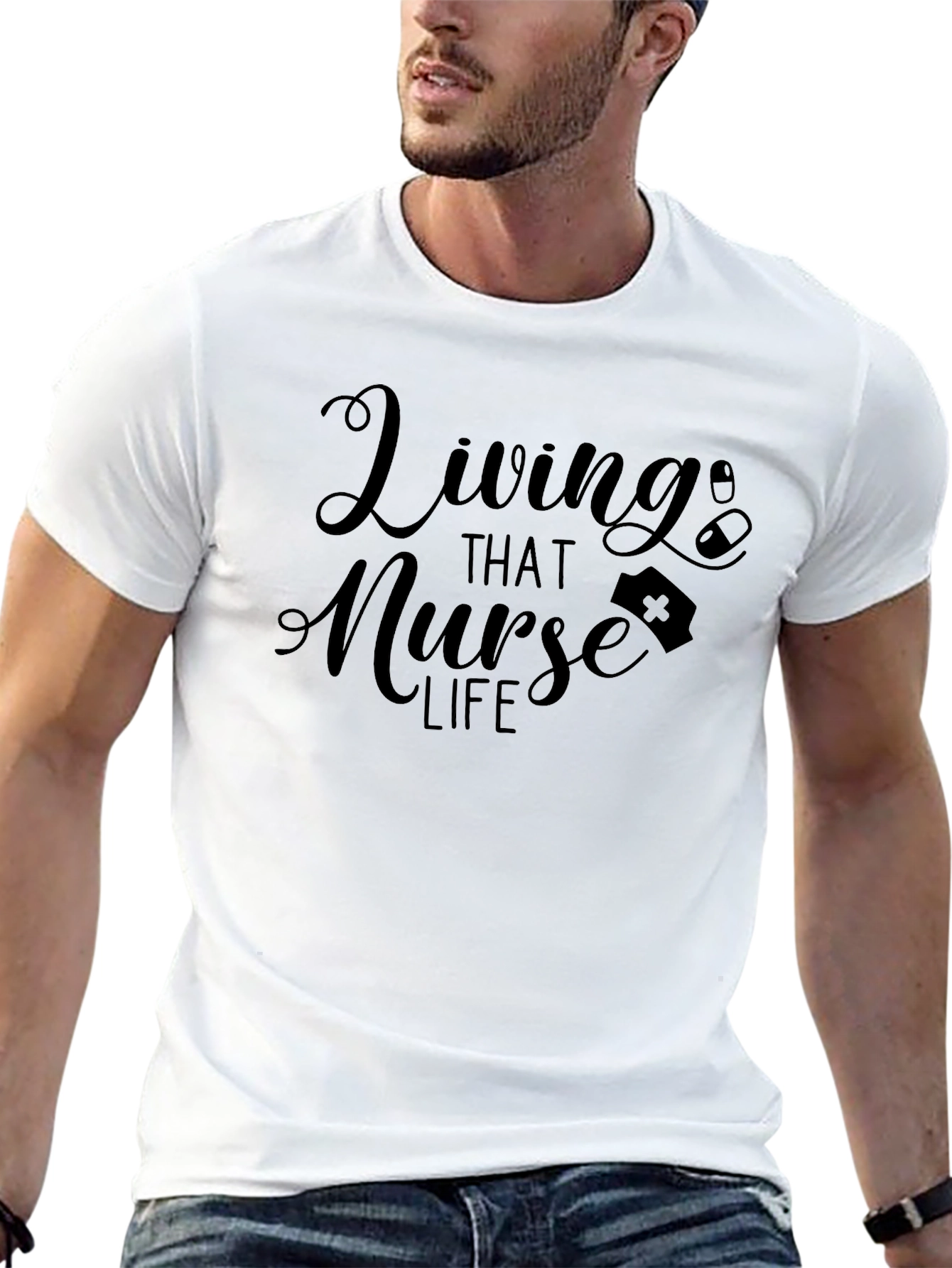 Living That Nurse Life T-Shirt - Black