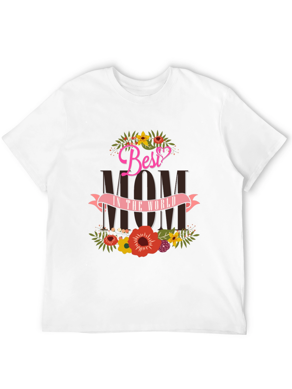 Best Mom T-Shirt Floral Design