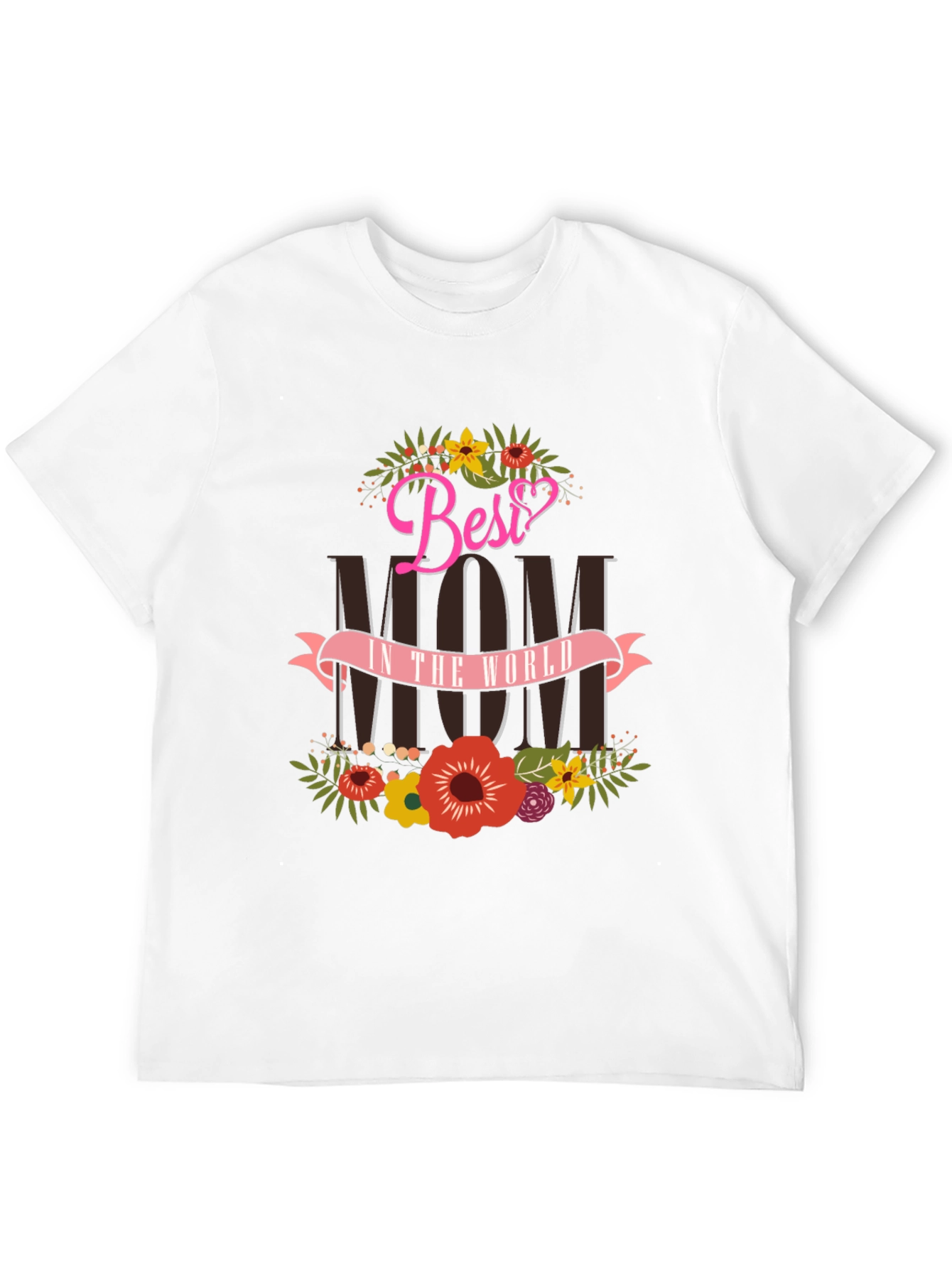 Best Mom T-Shirt Floral Design