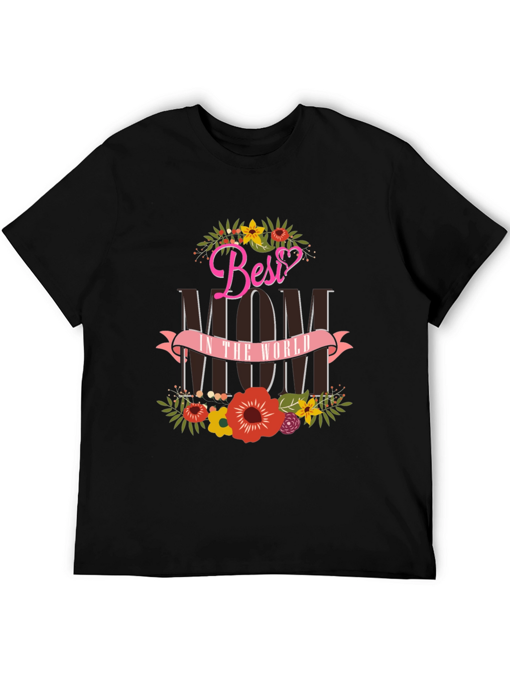 Best Mom T-Shirt Floral Design
