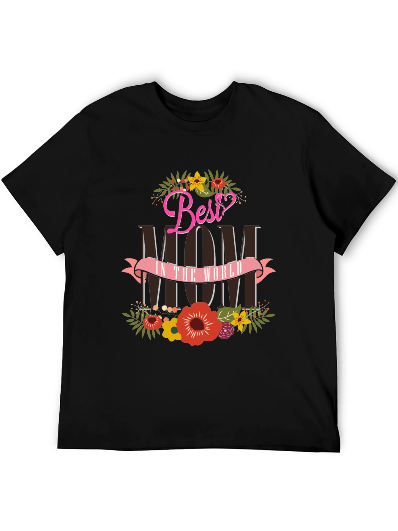 Best Mom T-Shirt Floral Design