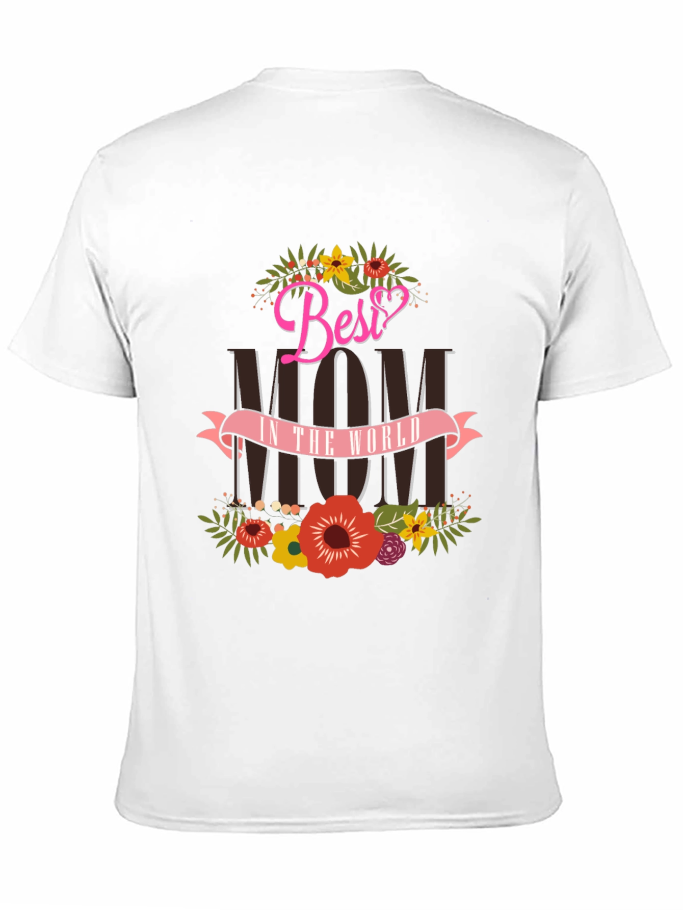 Best Mom T-Shirt Floral Design