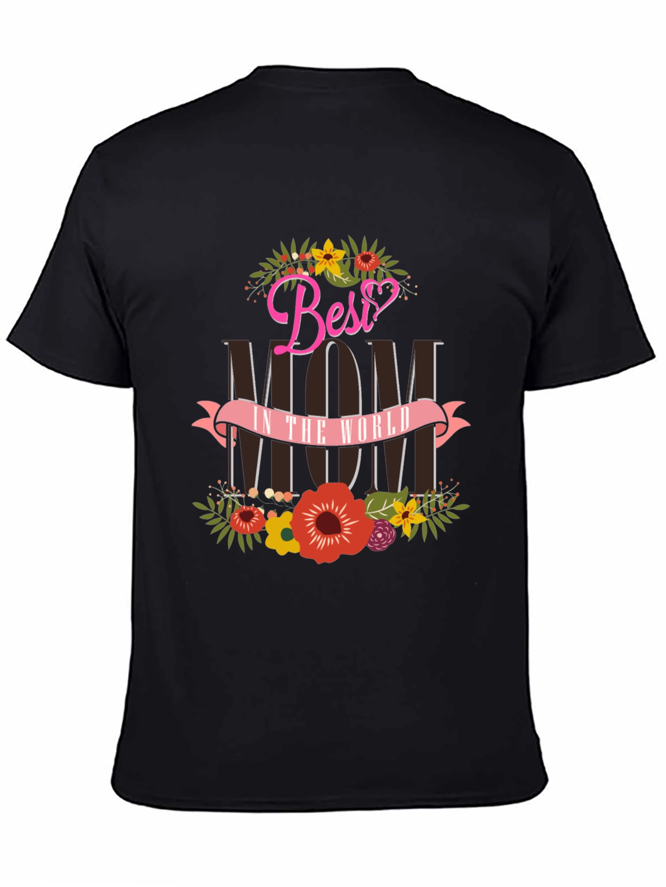 Best Mom T-Shirt Floral Design