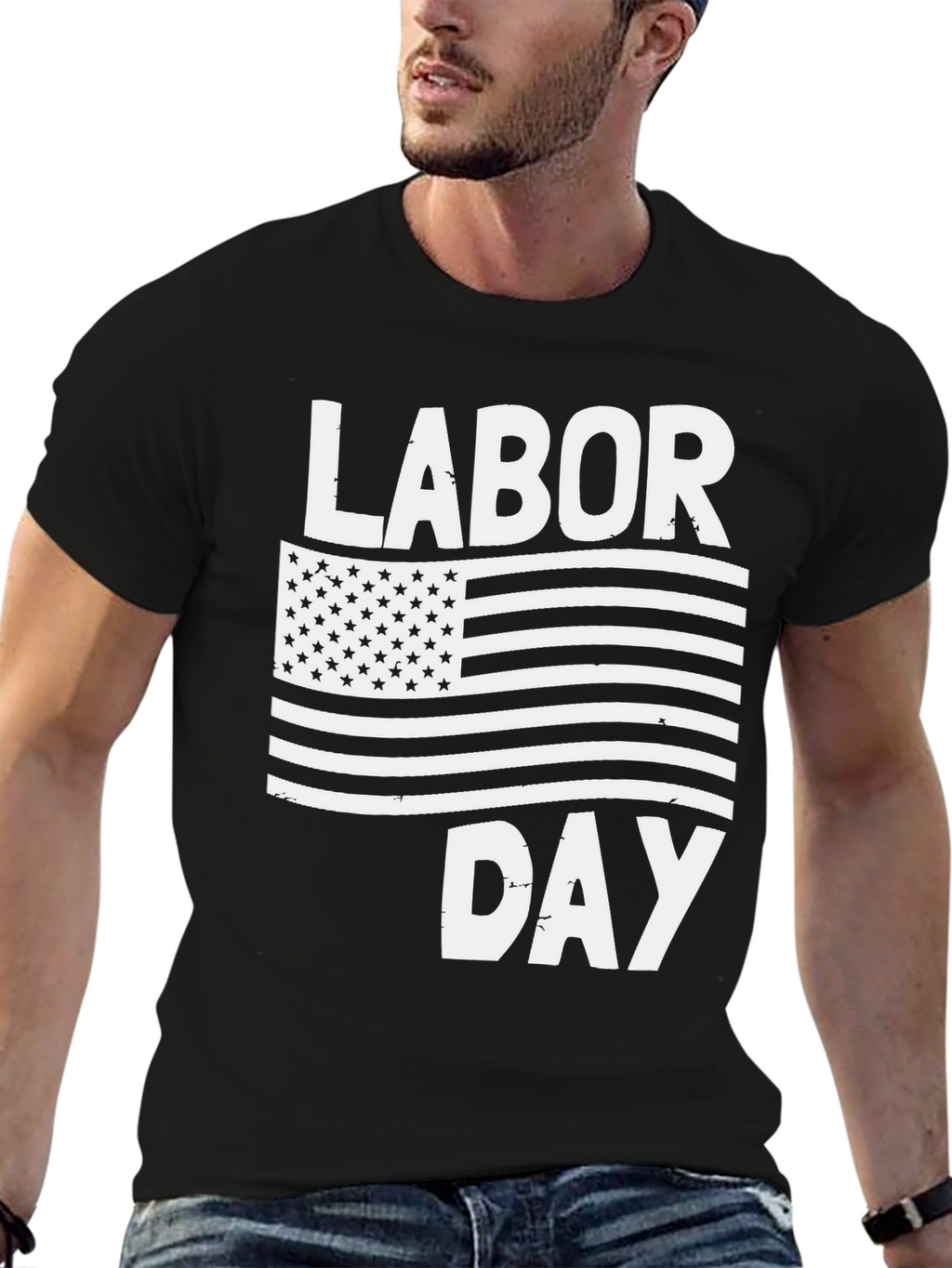 Labor Day USA Flag Graphic T-Shirt