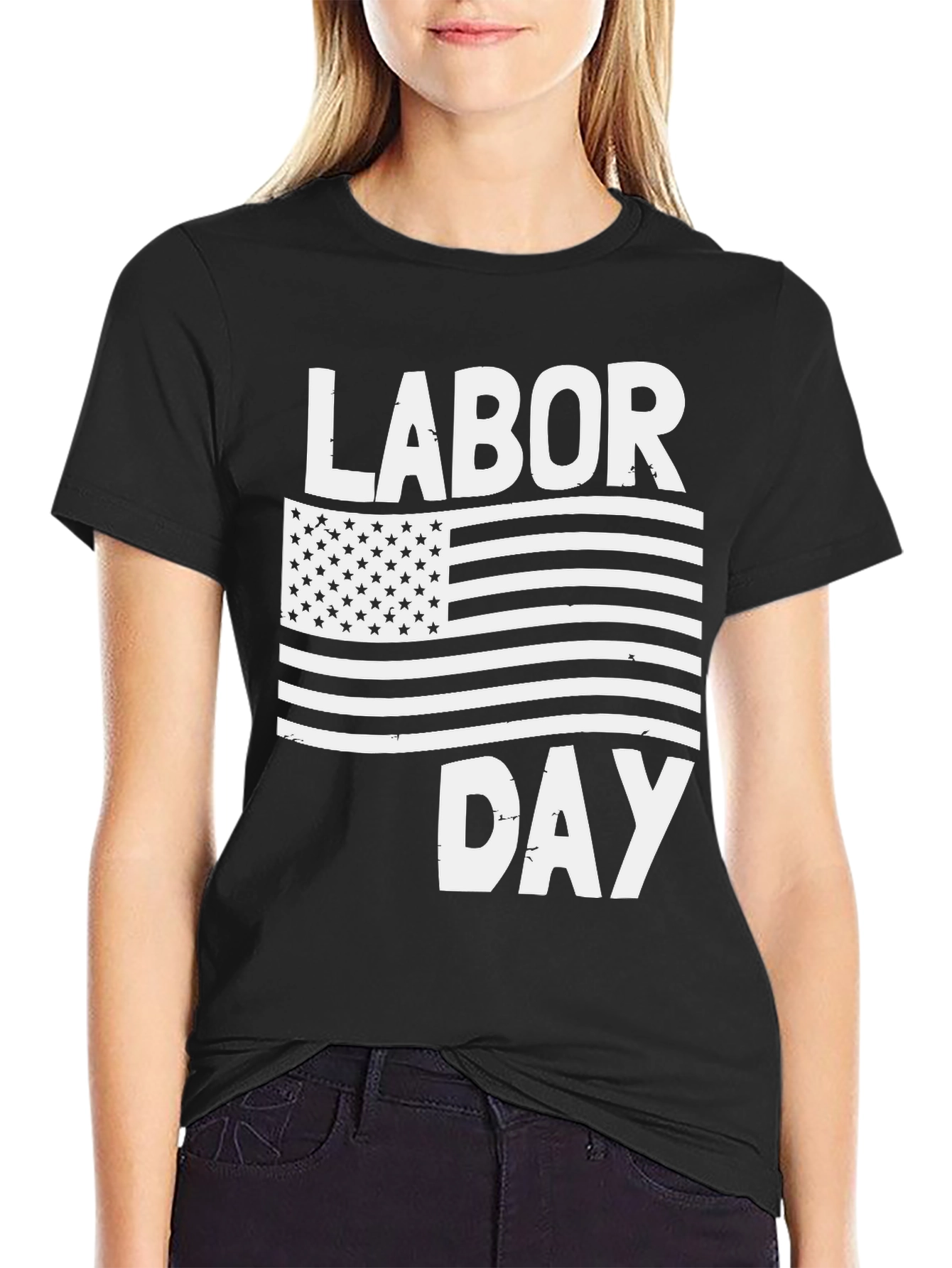 Labor Day USA Flag Graphic T-Shirt