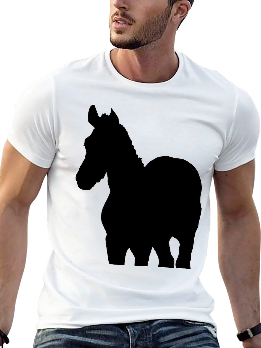 Black Horse Silhouette T-Shirt