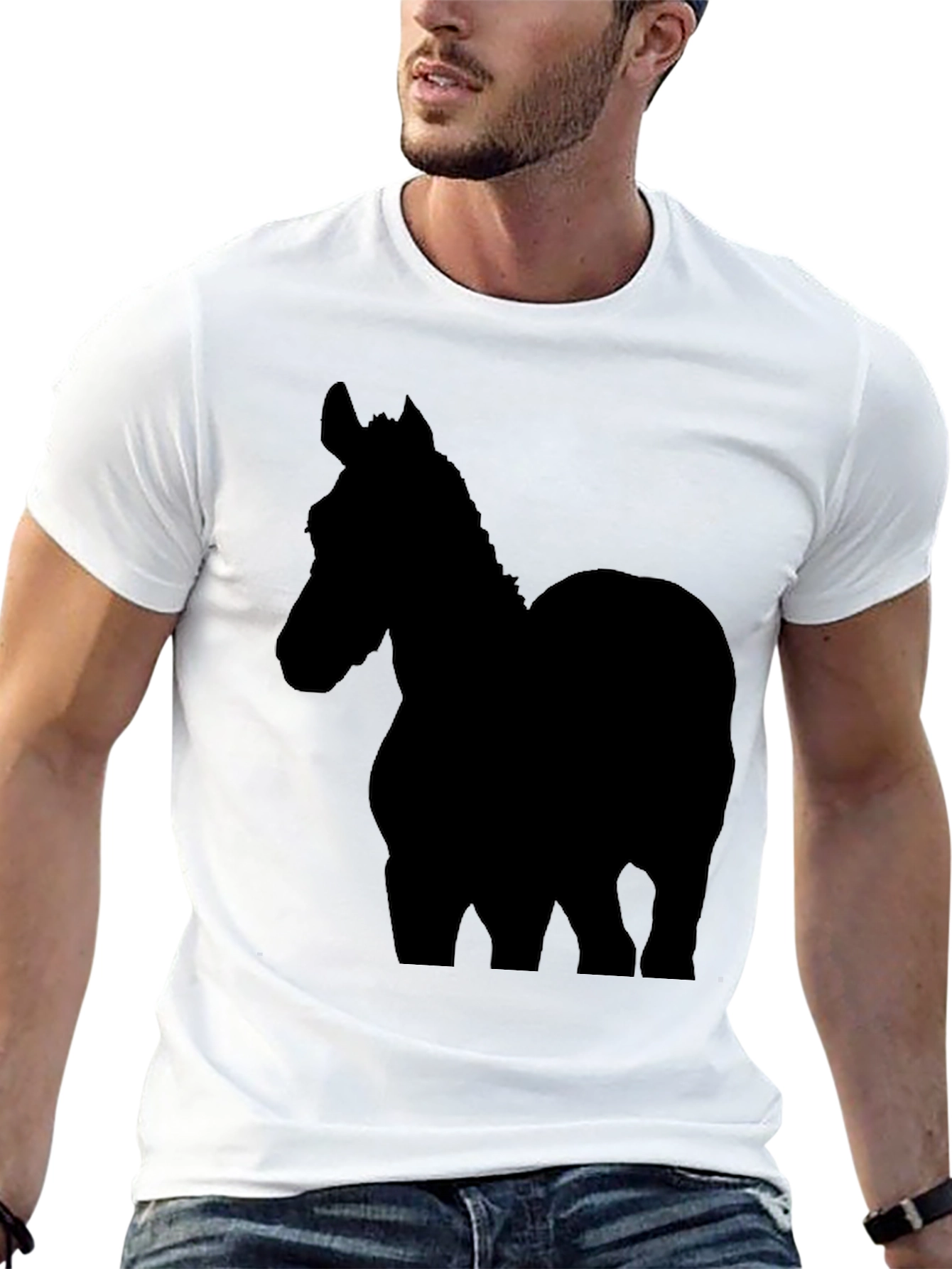 Black Horse Silhouette T-Shirt