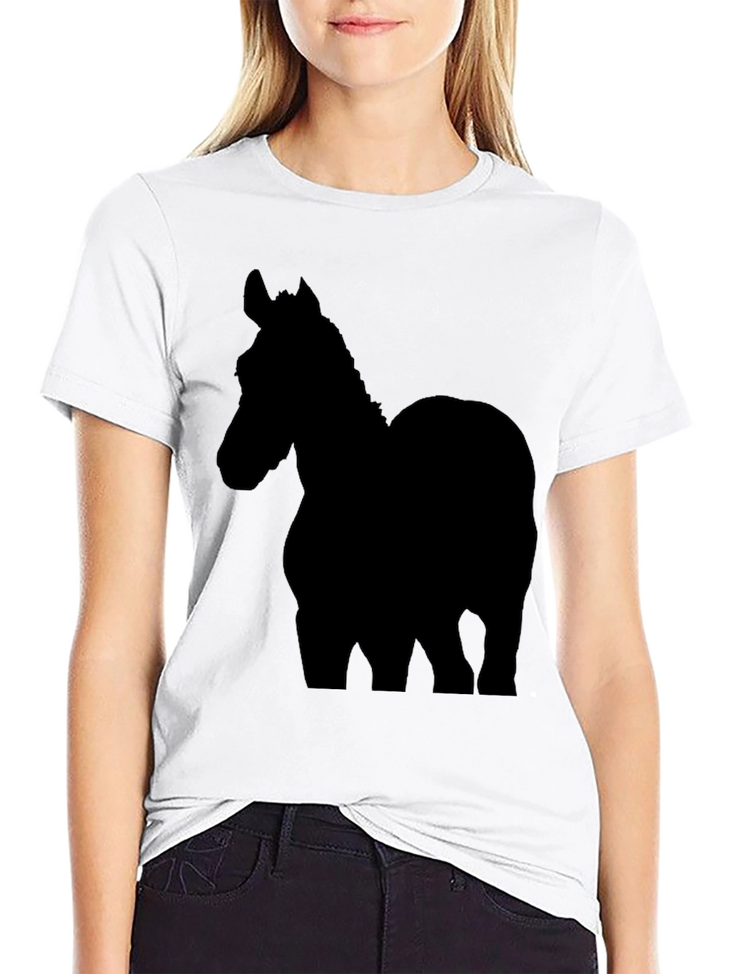 Black Horse Silhouette T-Shirt