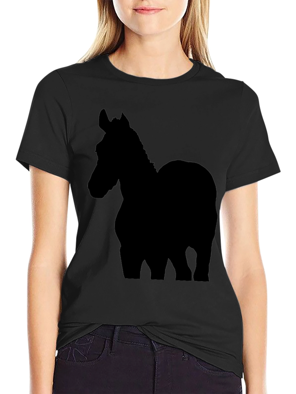 Black Horse Silhouette T-Shirt