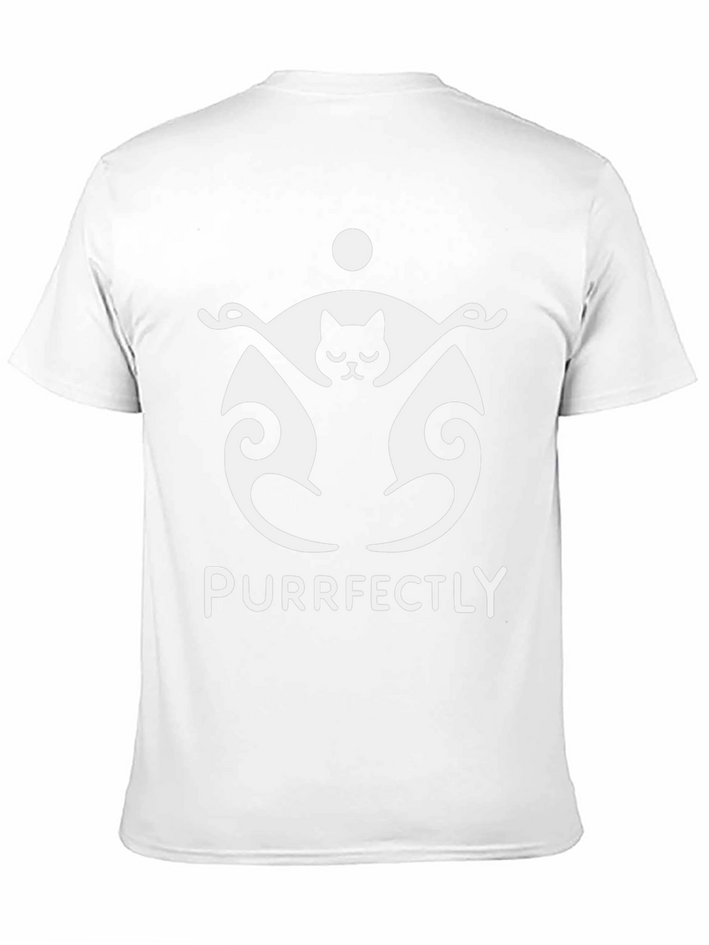 Purrfectly Funny Cat Yoga Black T-Shirt