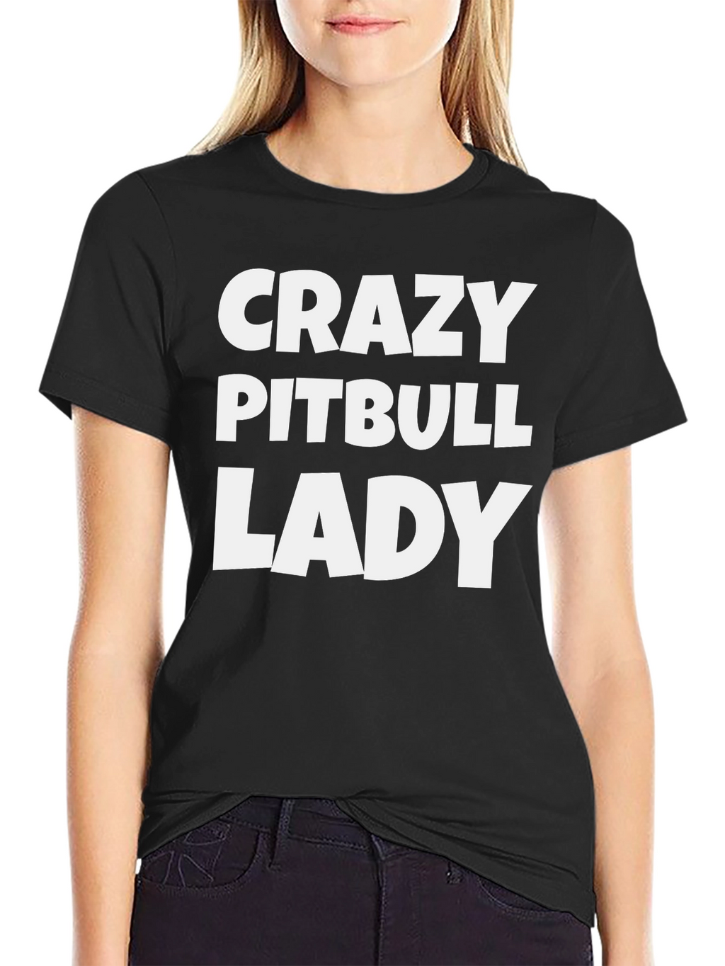 Crazy Pitbull Lady Graphic Tee