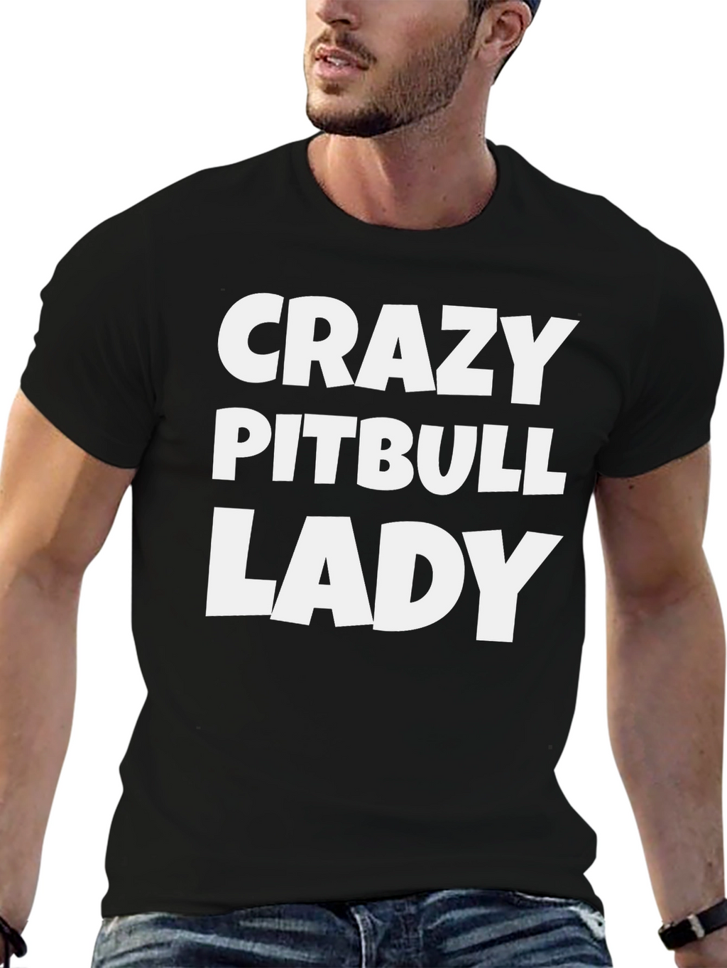 Crazy Pitbull Lady Graphic Tee