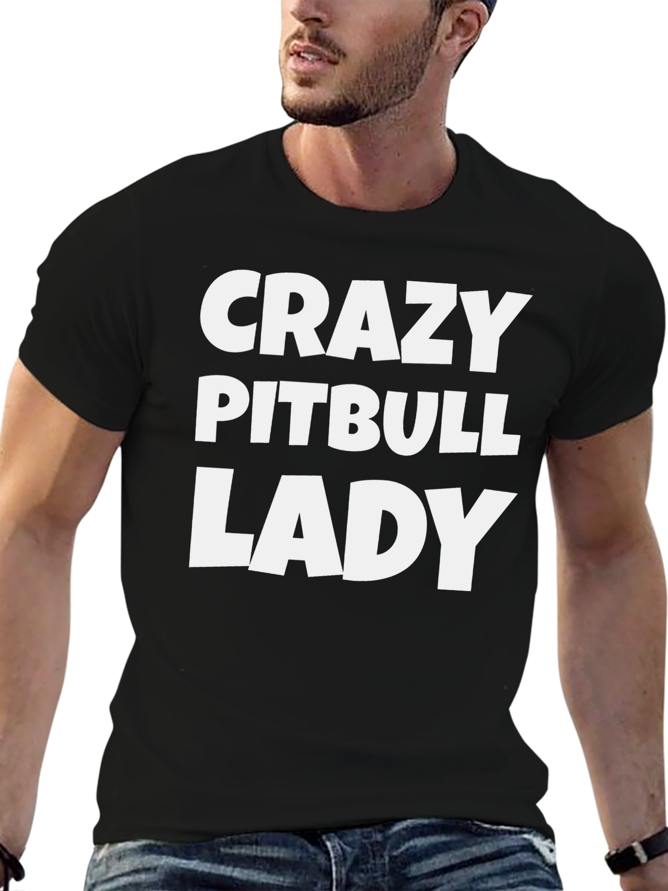 Crazy Pitbull Lady Graphic Tee