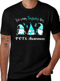 POTS Awareness Turquoise Ribbon Gnomes T-Shirt