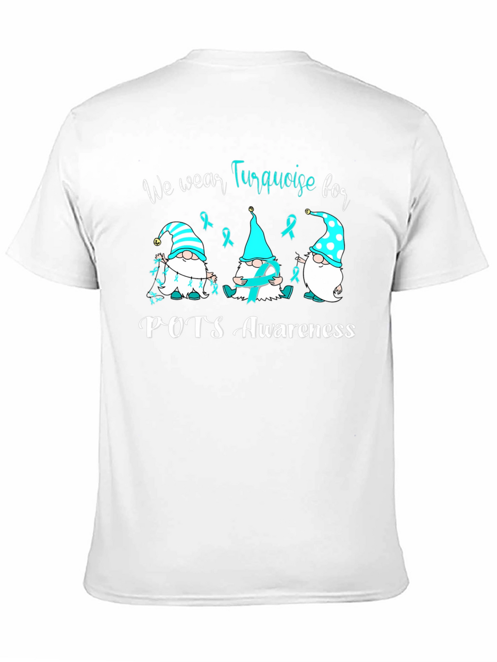 POTS Awareness Turquoise Ribbon Gnomes T-Shirt
