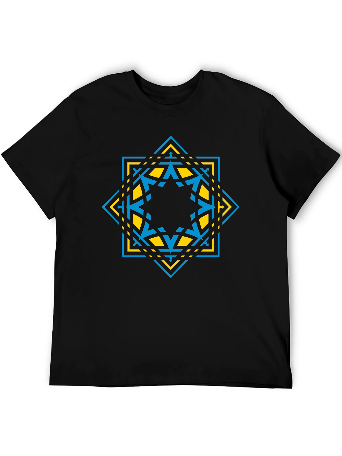Geometric Star Graphic Tee - Modern Design
