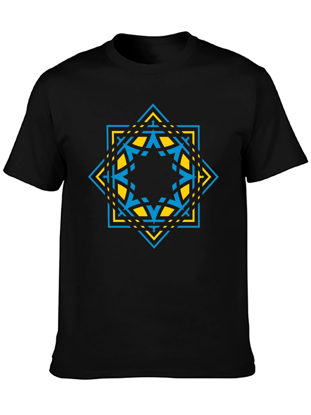 Geometric Star Graphic Tee - Modern Design