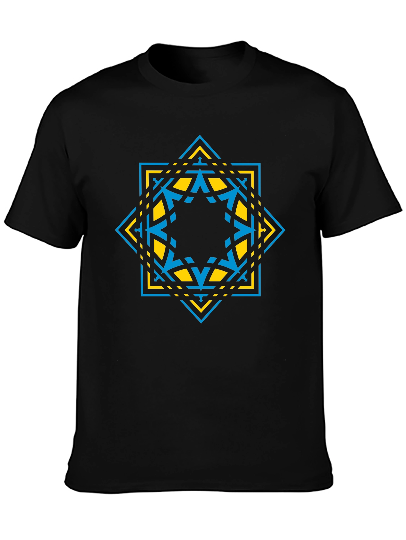 Geometric Star Graphic Tee - Modern Design
