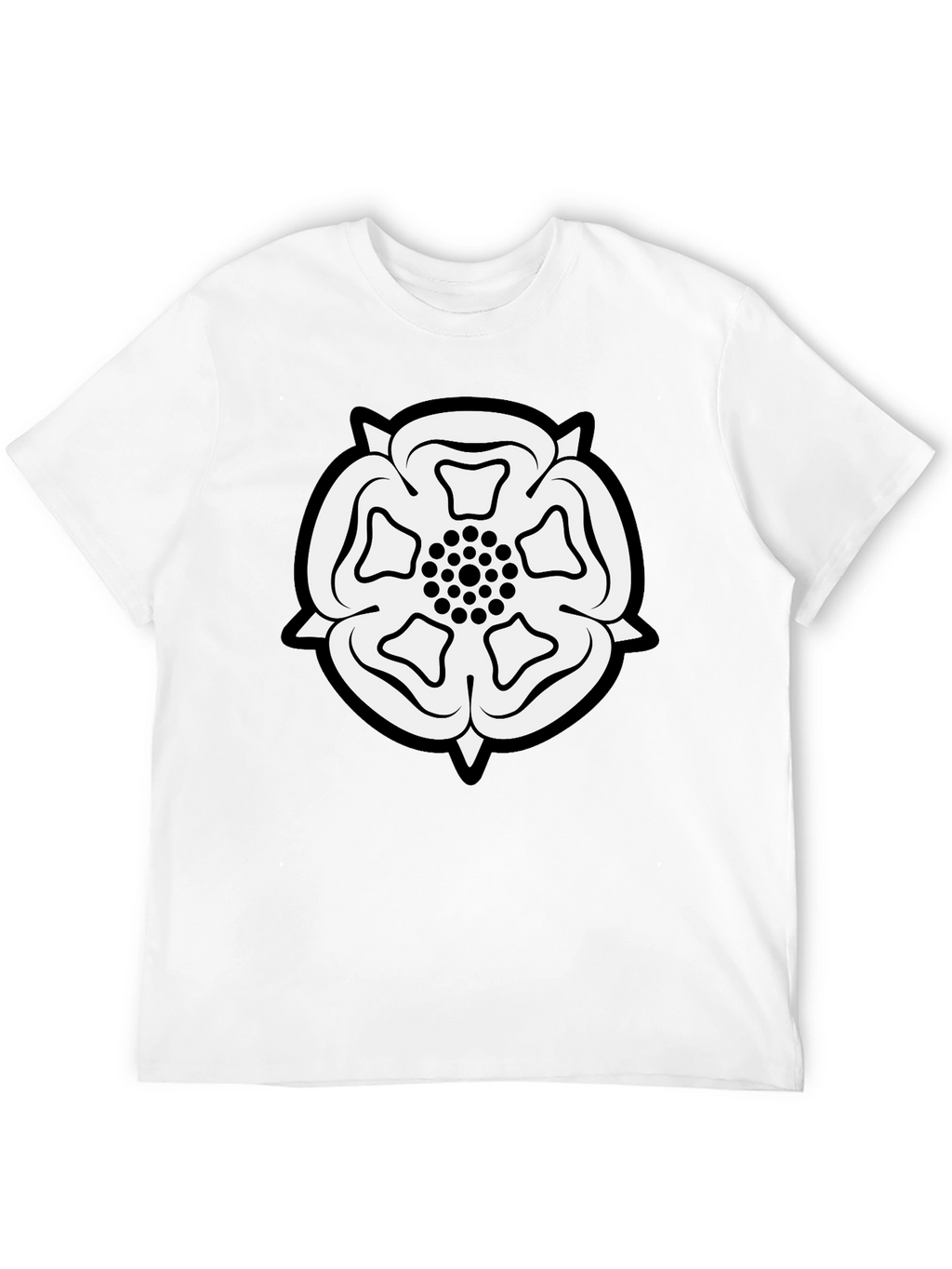 Yorkshire Rose Black T-Shirt - Classic England Emblem