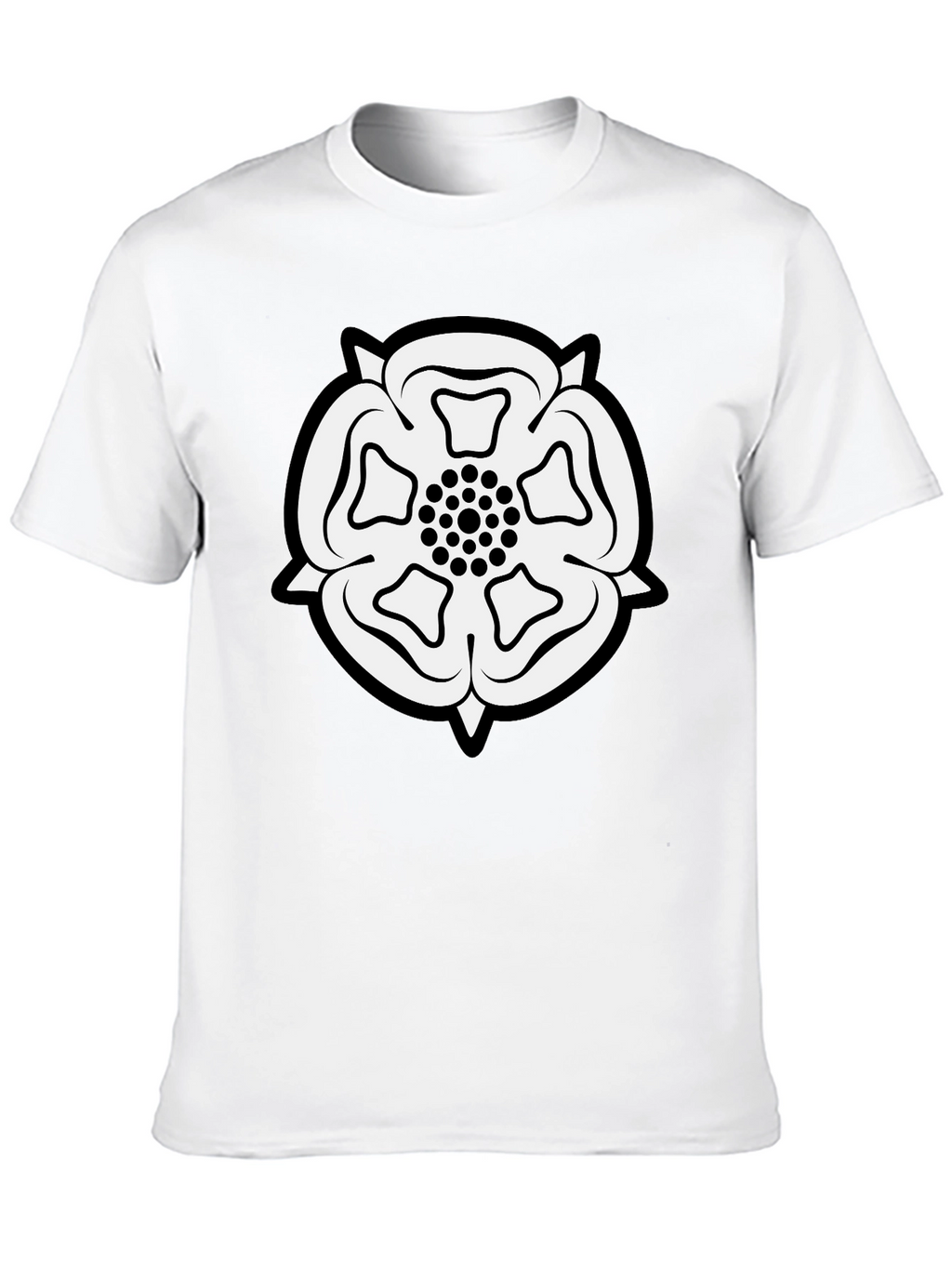 Yorkshire Rose Black T-Shirt - Classic England Emblem