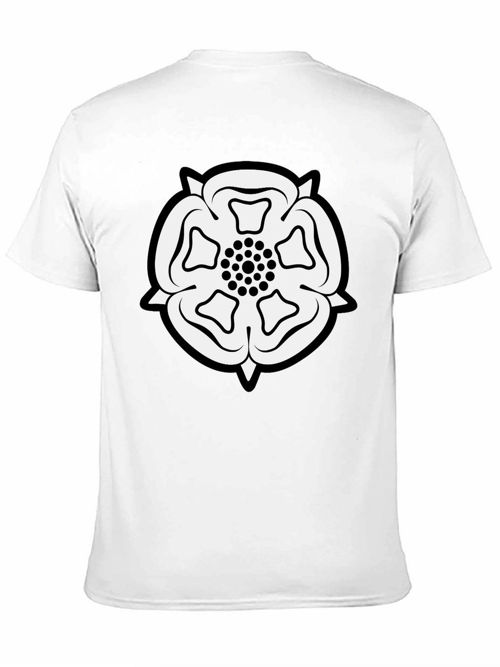 Yorkshire Rose Black T-Shirt - Classic England Emblem