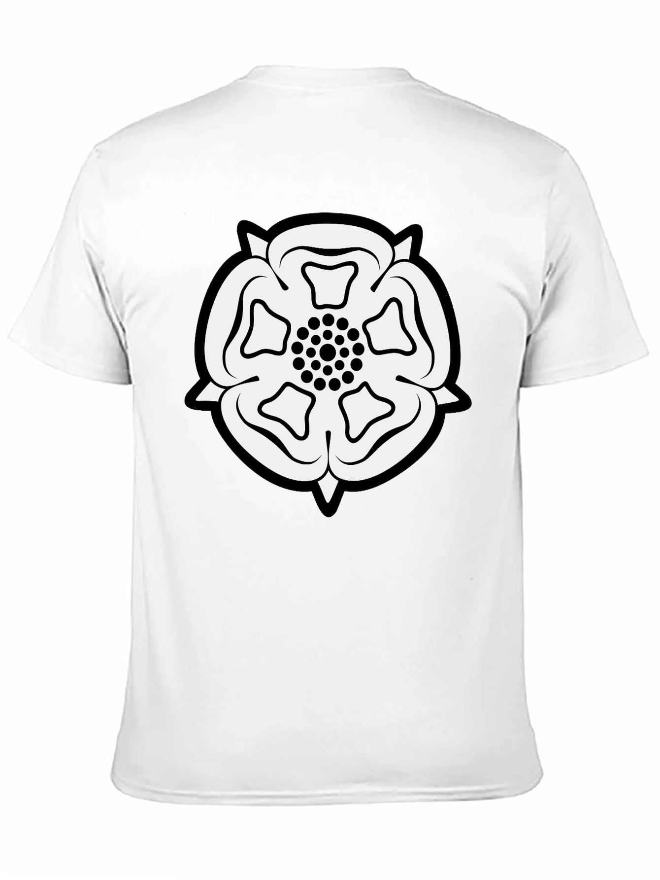 Yorkshire Rose Black T-Shirt - Classic England Emblem
