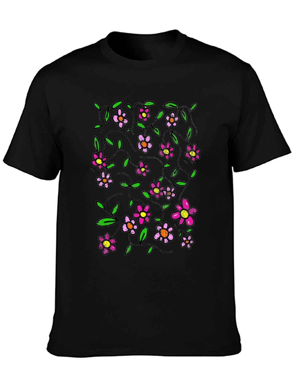 Floral T-Shirt - Pink Flower Design