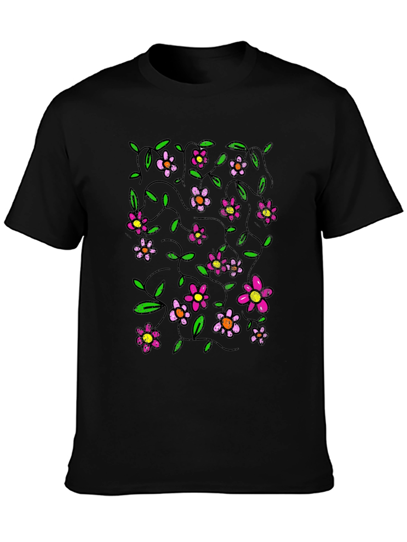 Floral T-Shirt - Pink Flower Design