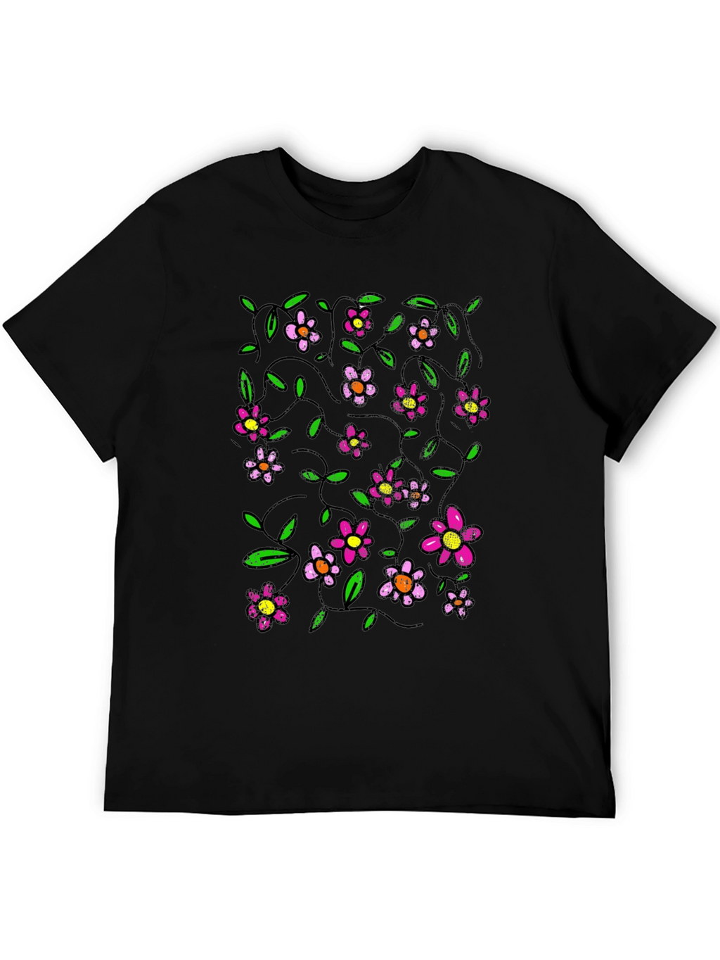 Floral T-Shirt - Pink Flower Design