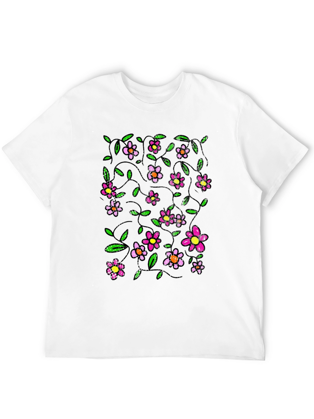 Floral T-Shirt - Pink Flower Design