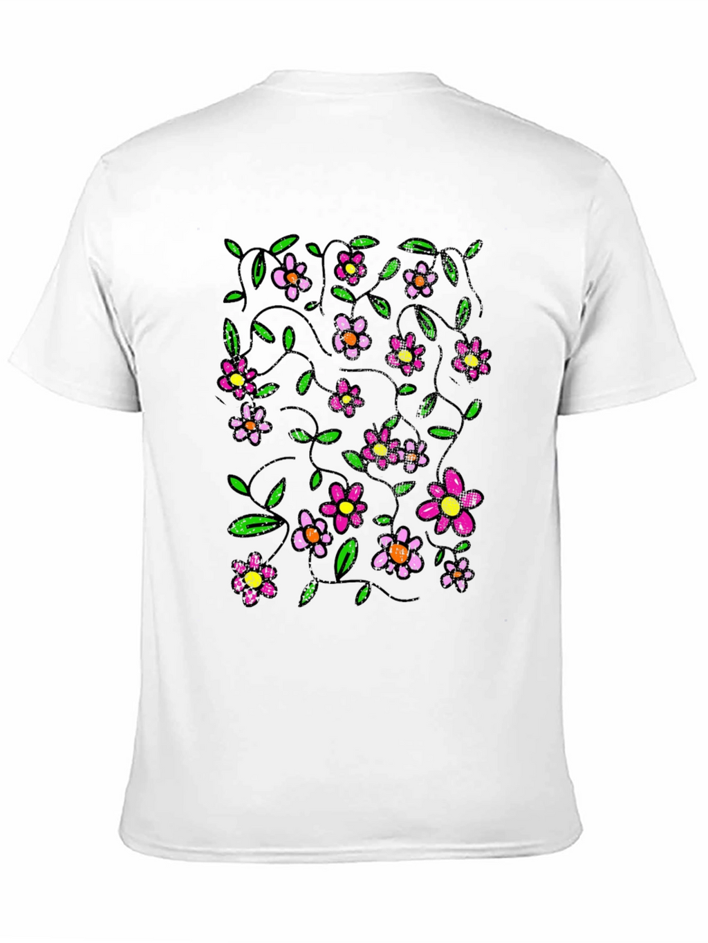 Floral T-Shirt - Pink Flower Design