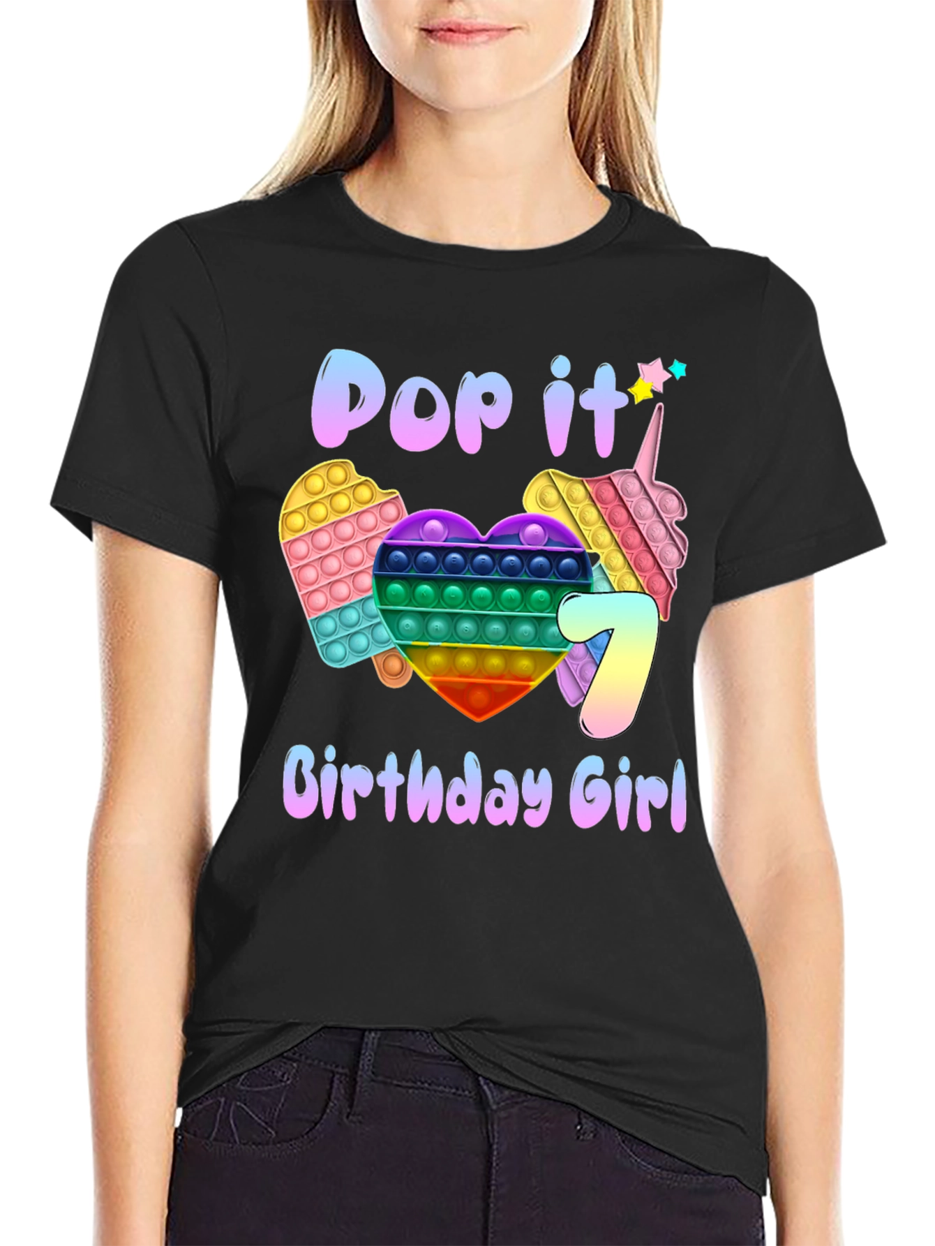 Pop It Birthday Girl T-Shirt