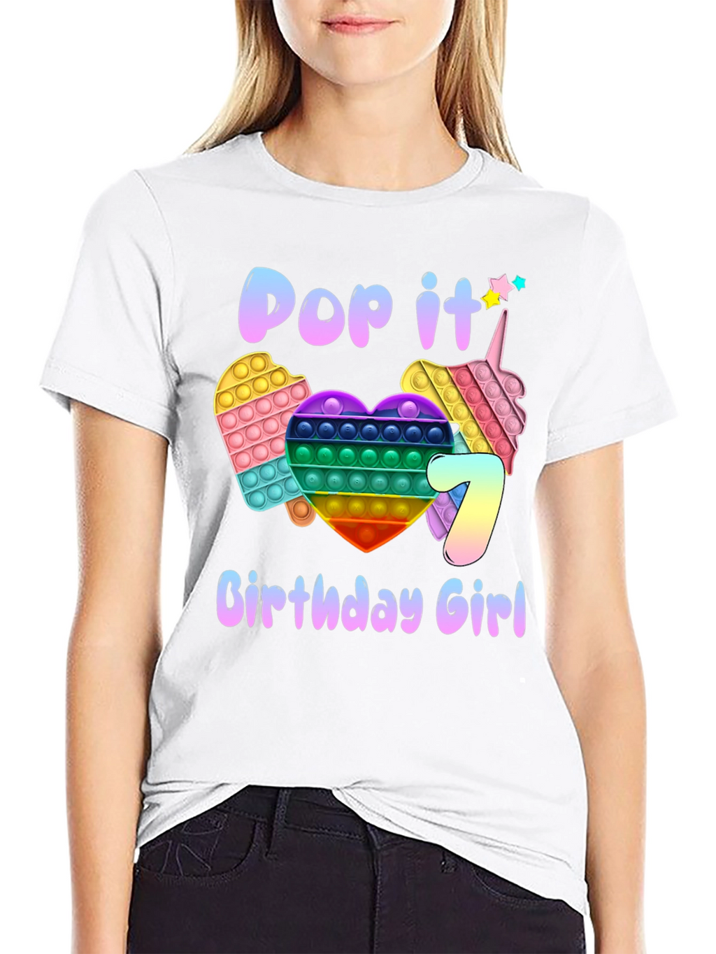 Pop It Birthday Girl T-Shirt