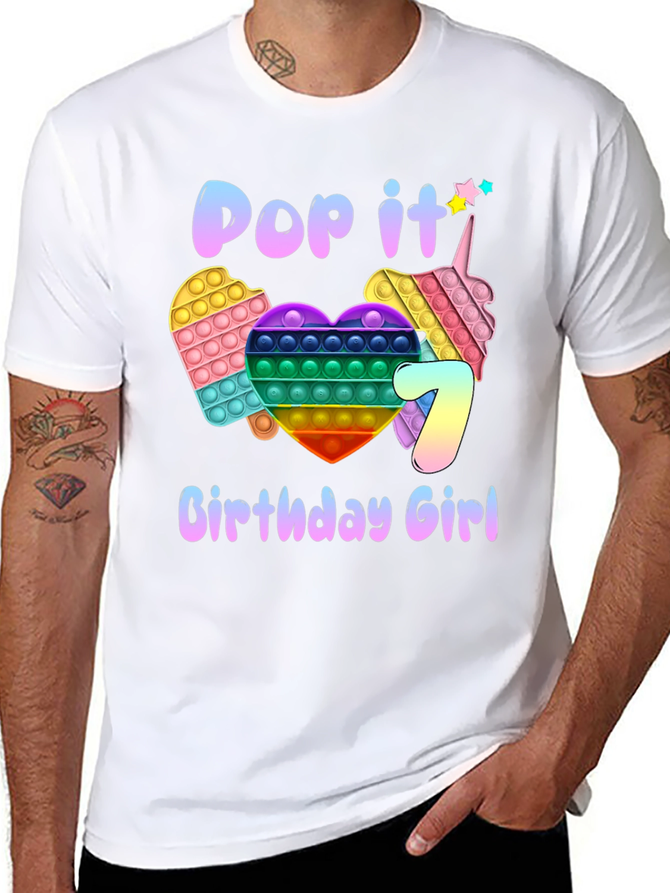 Pop It Birthday Girl T-Shirt