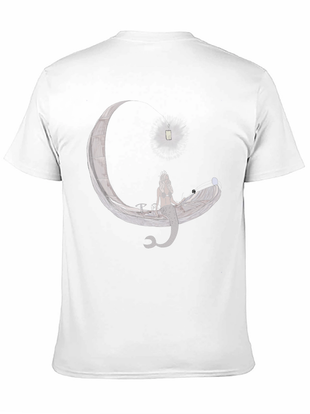 Mermaid Moon Boat Graphic T-Shirt - Unique Design