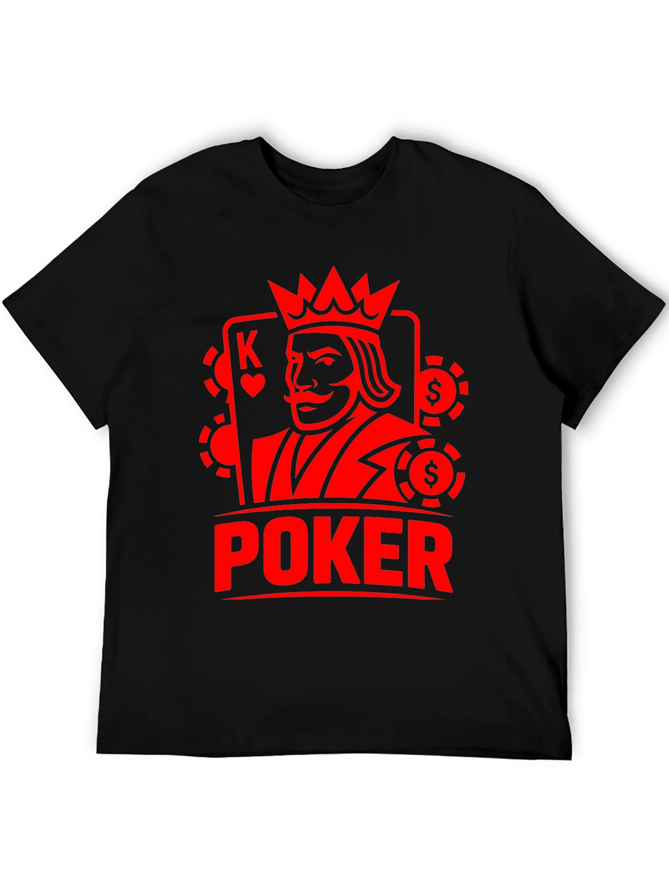 Poker King Graphic Tee - Casino Card Game Shirt