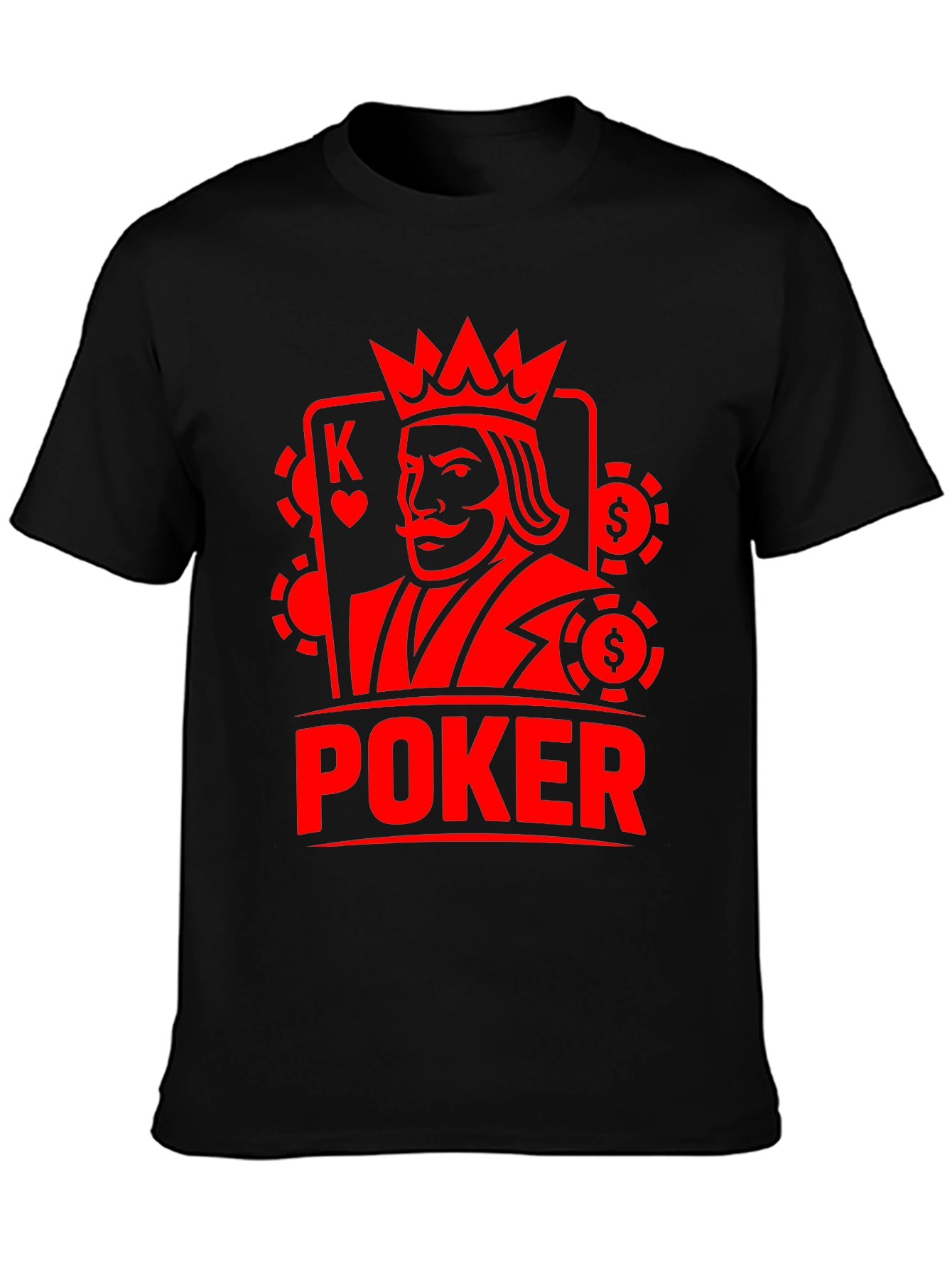 Poker King Graphic Tee - Casino Card Game Shirt
