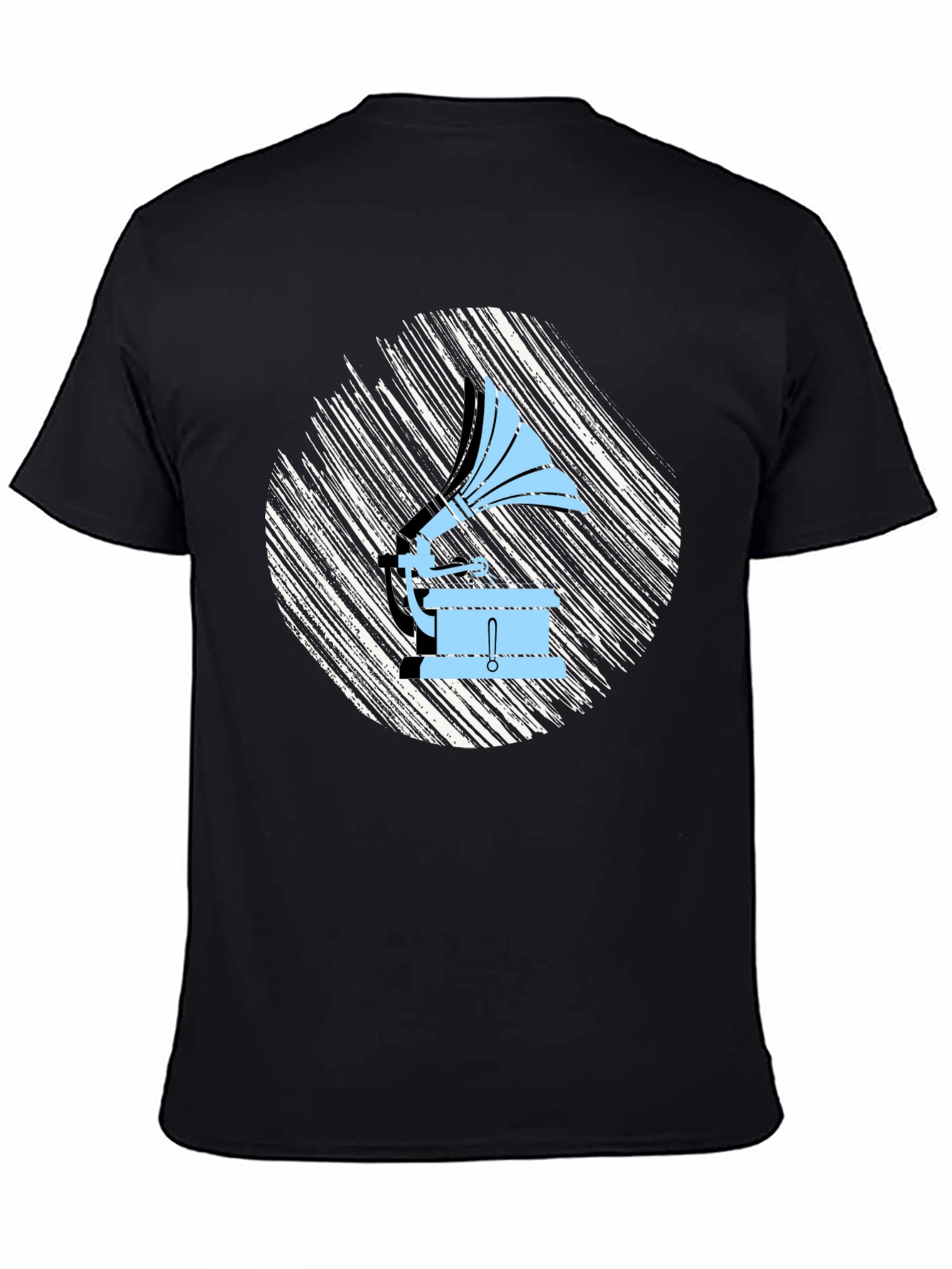 Retro Gramophone Graphic Tee - Vintage Music Lover Shirt