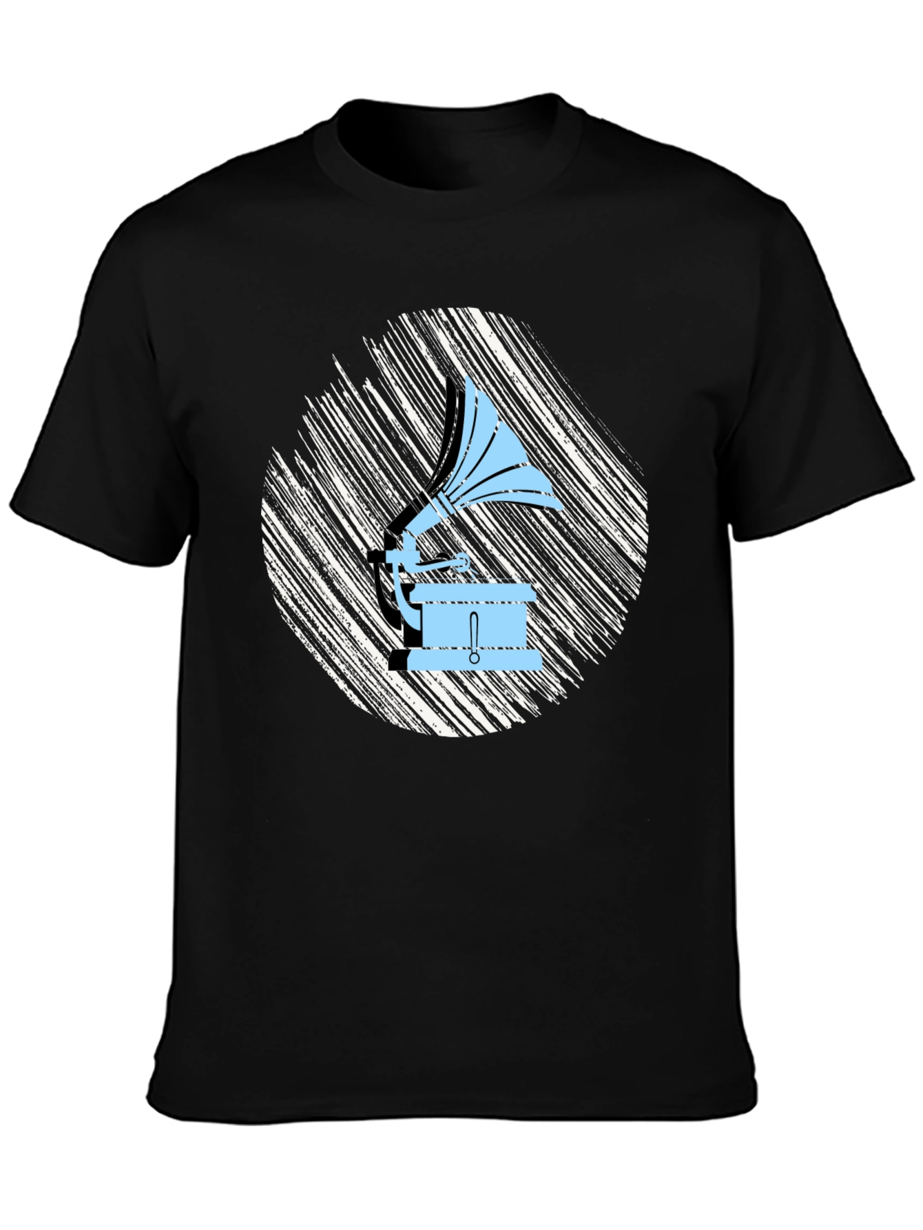 Retro Gramophone Graphic Tee - Vintage Music Lover Shirt