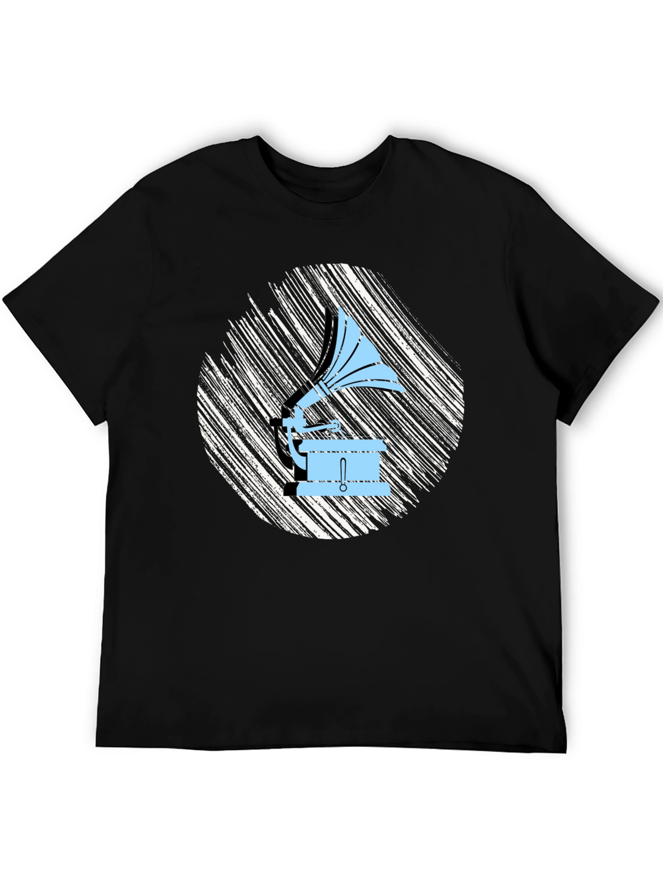 Retro Gramophone Graphic Tee - Vintage Music Lover Shirt