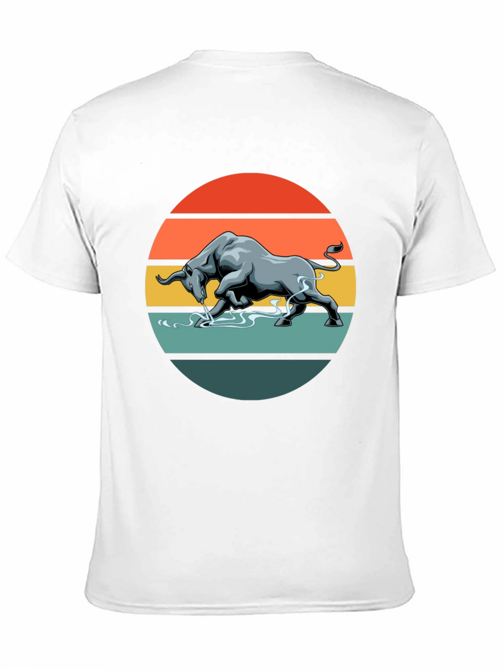 Charging Bull Graphic Tee - Retro Style