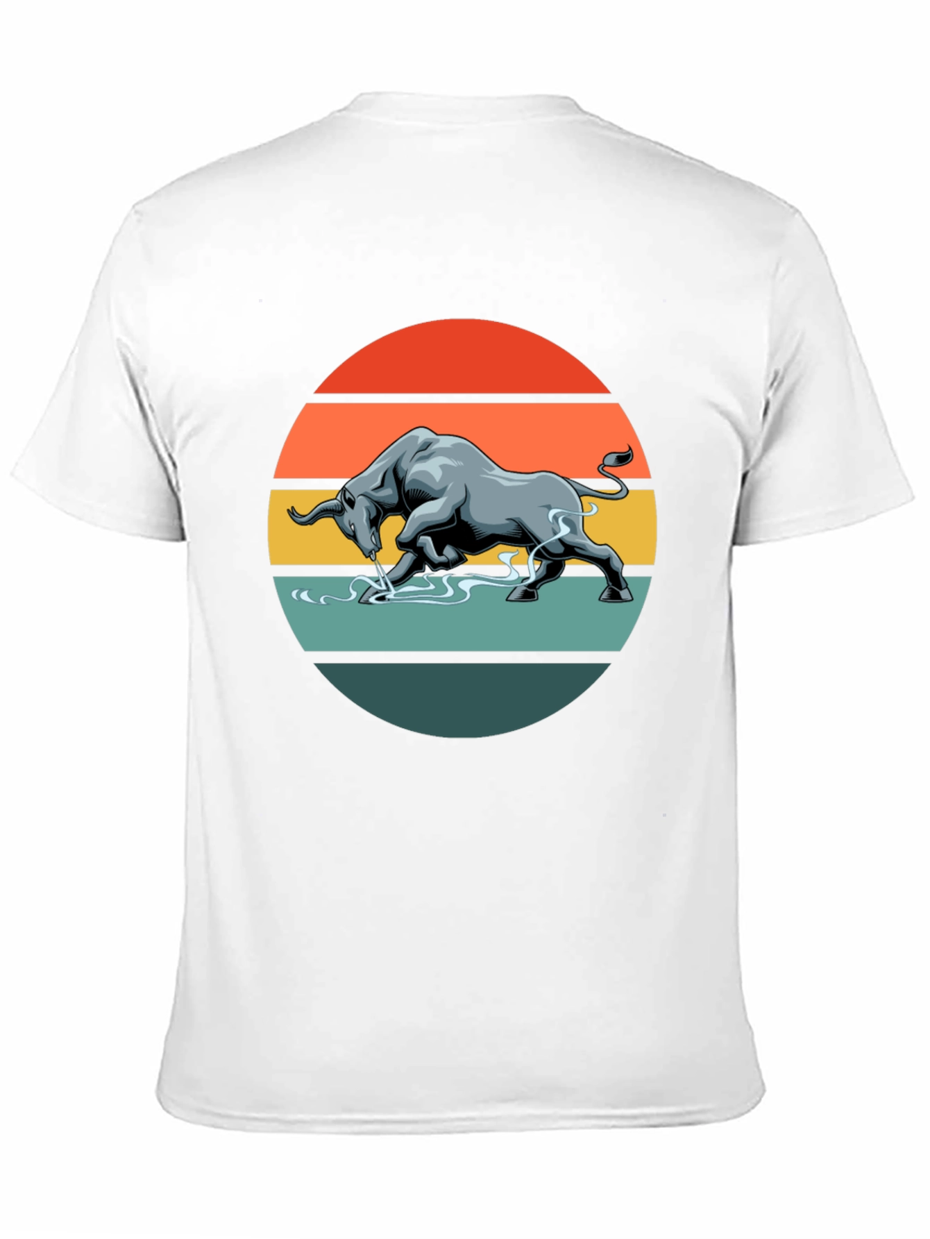 Charging Bull Graphic Tee - Retro Style