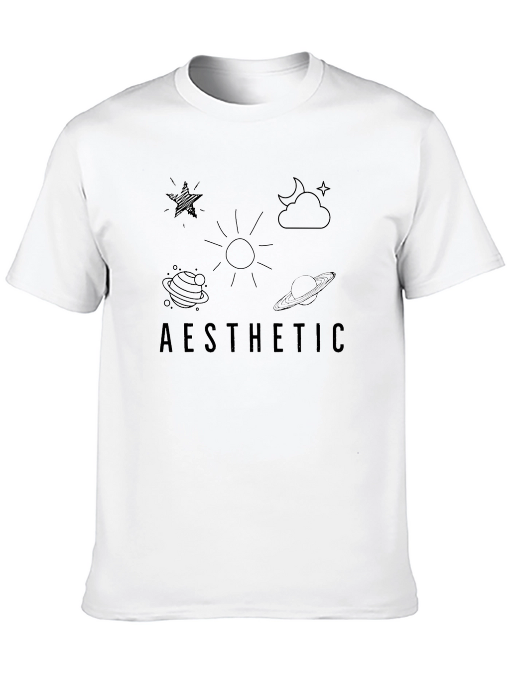 Aesthetic Graphic Tee - Celestial Design