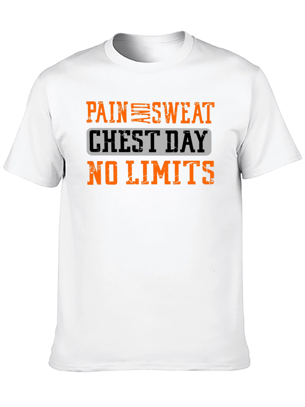 Pain Sweat Chest Day No Limits Black T-Shirt