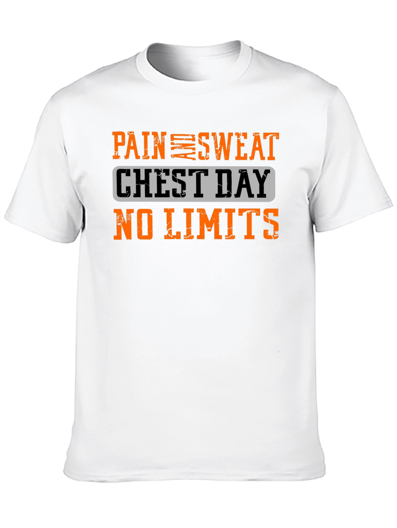 Pain Sweat Chest Day No Limits Black T-Shirt