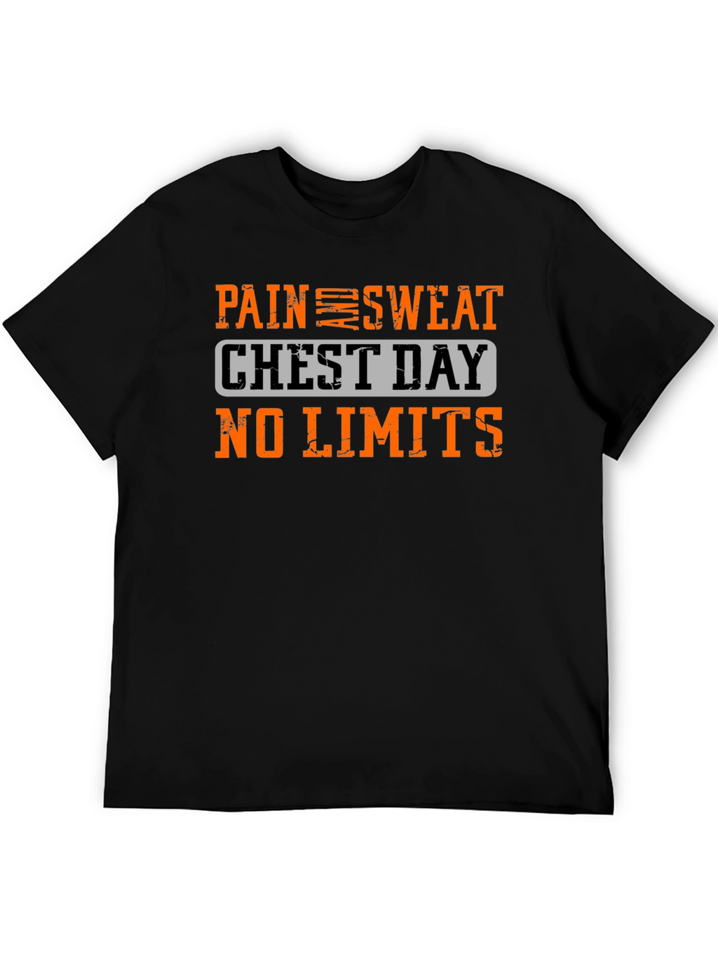 Pain Sweat Chest Day No Limits Black T-Shirt